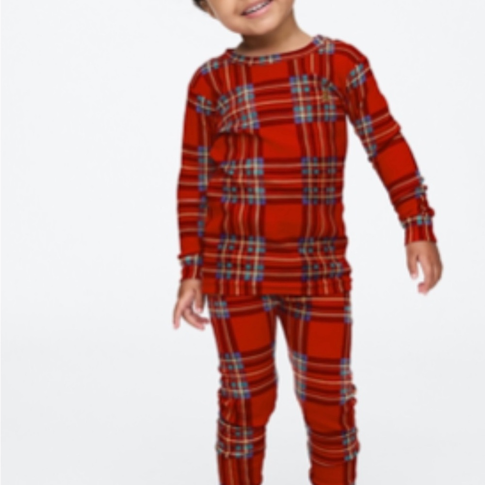 NWT - Baby GAP Red Plaid Kids Pajama Set - Size 12-18 months